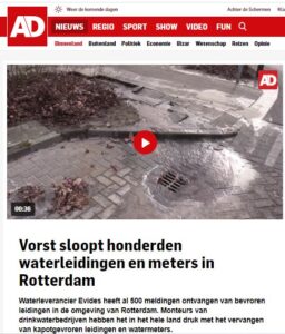 AD Vorst sloopt honderden waterleidingen en meters in Rotterdam
